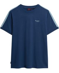 Superdry - Essential Retro T-Shirt mit Logo Pilot Mittelblau/Chinablau XXL - Lyst