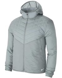 Nike - Aerolayer Sports Hooded Running Jacket Grey Dj0569-084 - Lyst