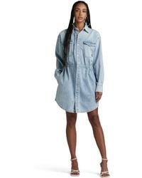 G-Star - Relaxed Drawcord Denim Jurk - Lyst