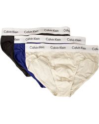 Calvin Klein - Slip Uomo CK Mutande Confezione 3 Capi Cotone elastiicizzato Elastico a Vista Articolo UU2661G Hip Brief 3pk - Lyst