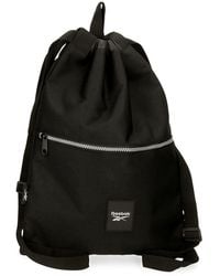 Reebok - Arlie Backpack Sack With Zip Black 35x46cm Polyester 16.1l - Lyst