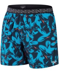 Speedo - S Hbm Branded Swim Shorts Blue/orange L - Lyst