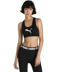 PUMA - Sportbeha Merk Mid Impact 4keeps Graphic Bra Pm - Lyst