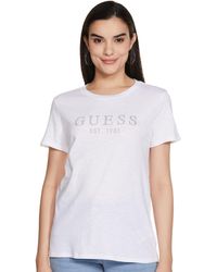 Guess - S Crystal Easy T-shirt Pure White L - Lyst