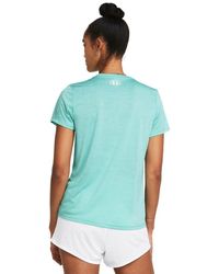Under Armour - Maglia A Maniche Corte Tech Twist V-Neck Da Donna Silica Bianco - Lyst