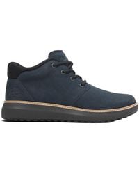 Timberland - Chaussures Mid Boot Hudson Road A69Q5 Bleu Marine avec Lacets en Cuir Nubuck 43 - Lyst