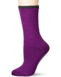 Falke Vollplüschsocken Cuddle Pads - Baumwollmischung, Warmer Vollplüschsocken für aus Merinowolle und Baumwolle; - Lila