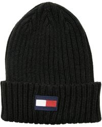Tommy Hilfiger - Tjm Flag Rib Beanie Knitted Hat - Lyst