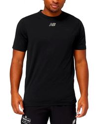 New Balance - Impact Run Luminous Running Fitness T-Shirt Tee schwarz - Lyst