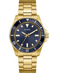 Guess - Orologio da polso da uomo Cliff GW0968G2 acciaio inossidabile oro - Lyst