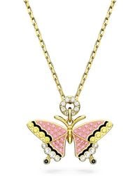 Swarovski - Idyllia Pendant Necklace With Butterfly Motif - Lyst