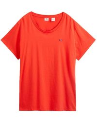 Levi's - Perfect Tee T-Shirt,Poppy Red,XS - Lyst