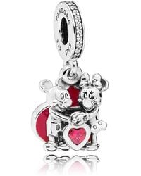 PANDORA - Disney, Mickey And Minnie With Love Pendant Charm - Lyst