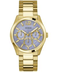 Guess - Uhr Armbanduhr Zen GW0707G2 Edelstahl Gold - Lyst