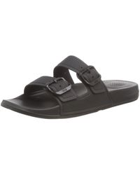 Fitflop - Iqushion Bar Buckle Slide Flat Sandal - Lyst