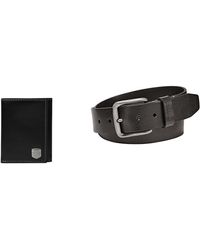 Fossil - Uomo Hayes Portafoglio in pelle nera e cintura Brody - Lyst