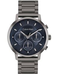 Calvin Klein - Orologio Analogico Multifunzione al Quarzo da Uomo Collezione GAUGE con Cinturino in Acciaio Inossidabile Nero - Lyst