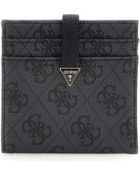 Guess - Laurel SLG Tab Card Case Coal Logo - Lyst