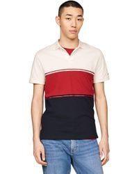 Tommy Hilfiger - Tommy Hillfiger Short Sleeve Regular Fit Colour Block Polo Shirt - Lyst