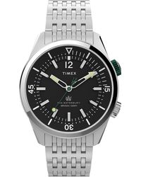 Timex - 's Waterbury Diver 41mm Watch – Black Dial Stainless Steel Case & - Lyst