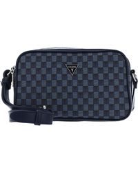 Guess - Jet Set Eco Bag With Double Zip Blue - Lyst