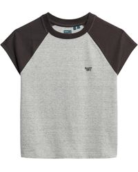 Superdry - Essential Logo Raglan Slub Tee C4-Basic Non-Printed T.Shirt - Lyst