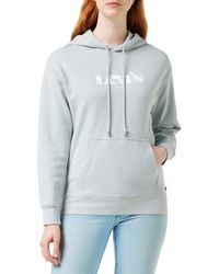 Levi's - Graphic Standard Hoodie Mujer New Logo II Pearl Gray - Lyst
