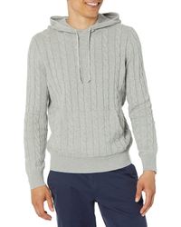 Brooks Brothers - Cotton Cable Knit Hoodie Sweater - Lyst