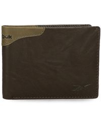 Reebok - Club Vertical Wallet With Purse Brown 8.5 X 10.5 X 1 Cm Leather - Lyst