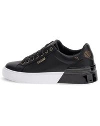 Guess - Scarpe Donna Sneaker Corlina in Ecopelle Black/Brown D24GU62 FL8COAELE12 37 - Lyst