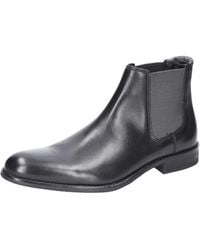Clarks - Craft Arlo Top Leather Boots In Black Standard Fit Size 6 - Lyst