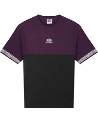 Umbro - S Ss Cl Crew T-shirt Purple/black Xxl - Lyst