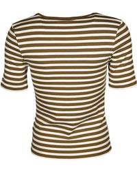 GANT - Slim Striped 1X1 Ribbed SS T Shirt MIT Streifen - Lyst