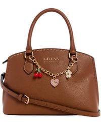Guess - Factory Lynne Charm Small Satchel - Lyst