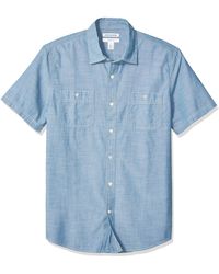 Amazon Essentials - Chemise en Chambray à ches Courtes - Lyst
