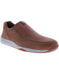 Clarks - Langton Step Slipper Leder Schuhe TAN Nubuk - Lyst