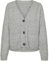 Vero Moda - Strickjacke VMBOOM LS V-NECK BUTTON CARDIGAN GA NOOS - Lyst