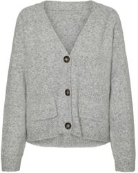 Vero Moda - Strickjacke VMBOOM LS V-NECK BUTTON CARDIGAN GA NOOS - Lyst