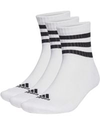 adidas - 3-stripes Cushioned Sportswear Mid-cut Sokken 3 Paar - Lyst