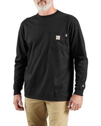 Carhartt - Big & Tall Flame Resistant Force Loose Fit Midweight Long-sleeve Pocket T-shirt - Lyst