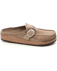 Birkenstock - Buckley Suede Leather Gray Taupe Sandals 7.5 Uk - Lyst