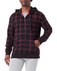 HUGO - Checked Jacket Hood Loungewear - Lyst