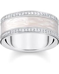 Thomas Sabo - Ring weiß mit Steinen Silber 925 Sterlingsilber - Lyst