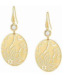 Nomination Flora Earrings In Silver 925 And White Stones - Metallic