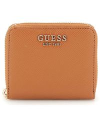 Guess - Laurel II SLG Small Zip Around Wallet S Light Cognac - Lyst