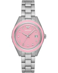 Emporio Armani - Uhr 3-Zeiger-Werk Datum Edelstahl - Lyst