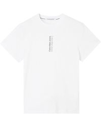 Calvin Klein - Mirror Logo T-shirt J30j320185 Yaf -white Short Sleeve T-shirt For - Lyst