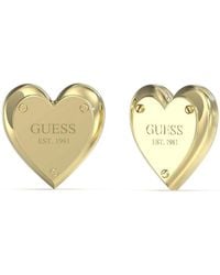 Guess - Orecchini A Lobo donna All you need is love in Acciaio - Lyst