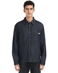 Calvin Klein - Uomo Camicia in Jeans Regular Denim Shirt Taschino sul Petto - Lyst