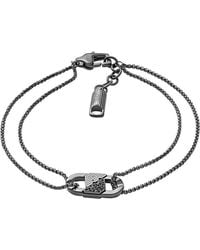 Emporio Armani - Schwarzes Edelstahl Armband - Lyst